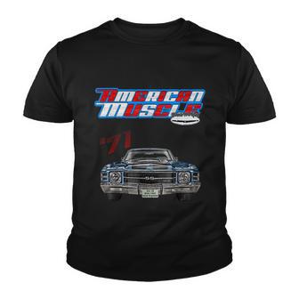 1971 ChevelleMuscle CarSs454Ss427Ss396HotrodDrag Race Youth T-shirt - Monsterry UK