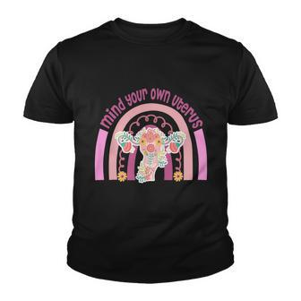 1973 Pro Roe Rainbow Mind You Own Uterus Womens Rights Youth T-shirt - Monsterry