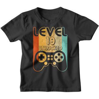 19Th Birthday Gifts Level 19 Unlocked Funny Video Gamer Youth T-shirt - Thegiftio UK