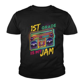 1St Grade Is My Jam - Vintage 80S Boombox Teacher Student Youth T-shirt - Thegiftio UK