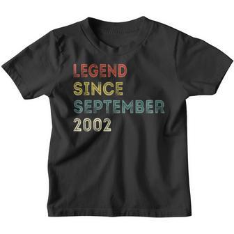 20 Years Old Gifts Legend Since September 2002 20Th Birthday V5 Youth T-shirt - Thegiftio UK