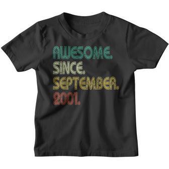 21 Years Old Gift 21St Birthday Awesome Since September 2001 V3 Youth T-shirt - Thegiftio UK