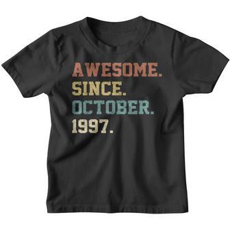 25 Years Old Funny Awesome Since October 1997 25Th Birthday Youth T-shirt - Thegiftio UK
