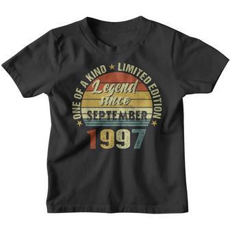 25 Years Old Gifts Legend Since September 1997 25Th Birthday V10 Youth T-shirt - Thegiftio UK