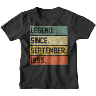 27 Years Old Gifts 27Th Birthday Legend Since September 1995 V2 Youth T-shirt - Thegiftio UK