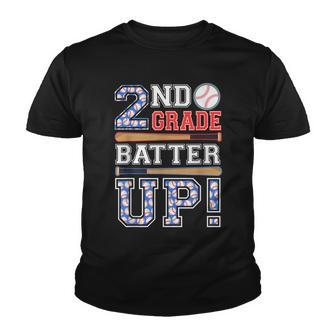 2Nd Grade Batter Up Baseball-Second Grade Back To School Youth T-shirt - Thegiftio UK
