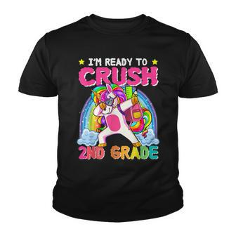 2Nd Grade Girls Unicorn Crush Second Grade Back To School Youth T-shirt - Thegiftio UK