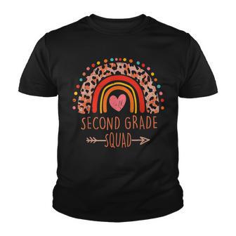 2Nd Grade Rainbow Girls Boys Teacher Team 2Nd Grade Squad Youth T-shirt - Thegiftio UK