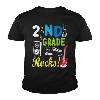 2Nd Grade Rocks Teacher Student Happy Back To School Day Me Youth T-shirt - Thegiftio UK