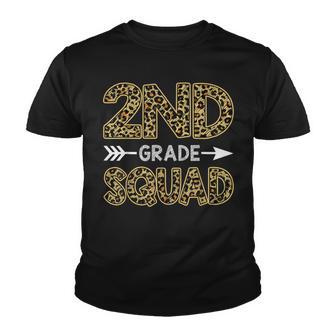 2Nd Grade Squad Leopard Second Grade Teacher Student Youth T-shirt - Thegiftio UK