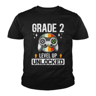 2Nd Grade Unlocked Level Up Back To School Second Grade Boys V2 Youth T-shirt - Thegiftio UK