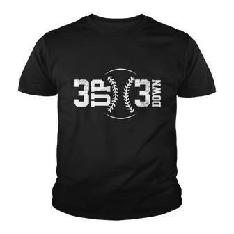 3 Up 3 Down Baseball V2 Youth T-shirt - Thegiftio UK