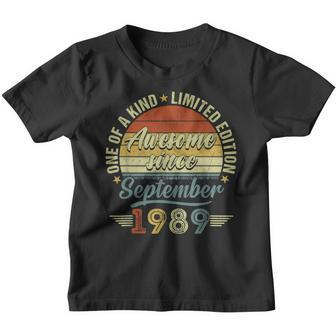 33 Years Old Gift Awesome Since September 1989 33Rd Birthday V10 Youth T-shirt - Thegiftio UK