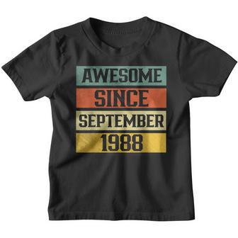34 Years Old Funny Awesome Since September 1988 34Th V12 Youth T-shirt - Thegiftio UK