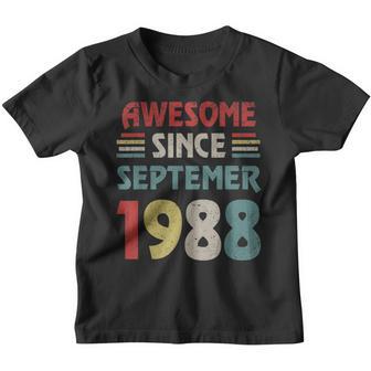 34 Years Old Funny Awesome Since September 1988 34Th V14 Youth T-shirt - Thegiftio UK