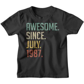 35 Years Old Funny Awesome Since July 1987 35Th Birthday V3 Youth T-shirt - Thegiftio UK