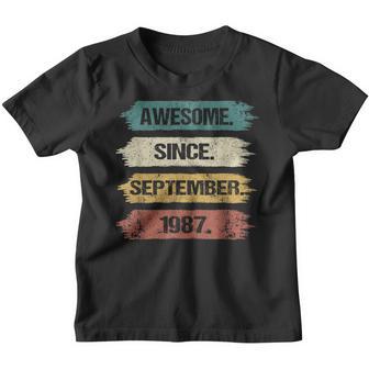 35 Years Old Funny Awesome Since September 1987 35Th V3 Youth T-shirt - Thegiftio UK