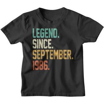 36 Years Old Gifts 36Th Birthday Legend Since September 1986 V3 Youth T-shirt - Thegiftio UK