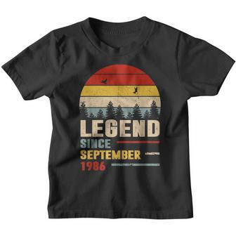 36 Years Old Gifts Legend Since September 1986 36Th Birthday V4 Youth T-shirt - Thegiftio UK