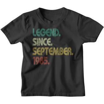 37 Years Old Gifts 37Th Birthday Legend Since September 1985 V5 Youth T-shirt - Thegiftio UK