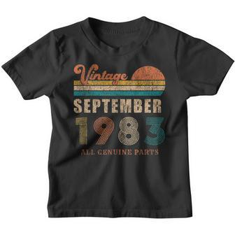 39Th Birthday Vintage September 1983 39 Years Old V2 Youth T-shirt - Thegiftio UK