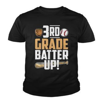 3Rd Grade Back To School 3Rd Grade Batter Up Baseball V3 Youth T-shirt - Thegiftio UK
