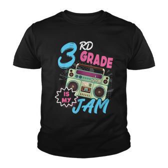 3Rd Grade Is My Jam Vintage 80S Boombox Teacher Student V2 Youth T-shirt - Thegiftio UK