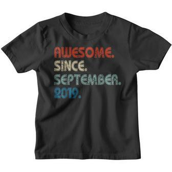 3Th Birthday Gift 3 Year Old Awesome Since September 2019 V5 Youth T-shirt - Thegiftio UK