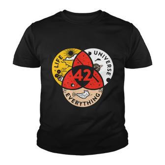 42 The Answer To Life The Universe And Everything Youth T-shirt - Monsterry