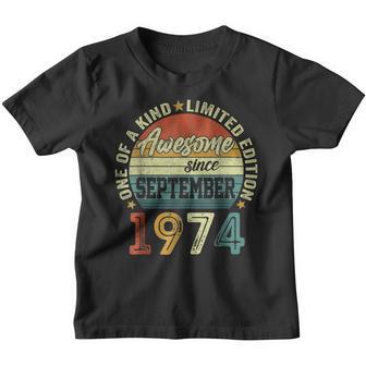 48Th Birthday Gift 48 Year Old Awesome Since September 1974 V18 Youth T-shirt - Thegiftio UK