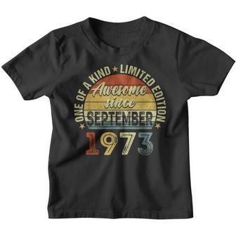 49 Years Old Gift 49Th Birthday Awesome Since September 1973 V2 Youth T-shirt - Thegiftio UK