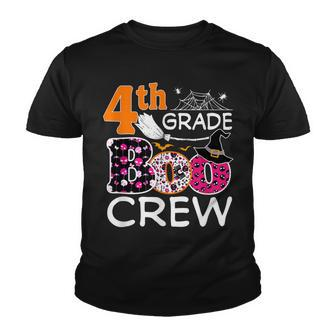 4Th Grade Boo Crew Fourth Grade Teacher Students Halloween Youth T-shirt - Seseable