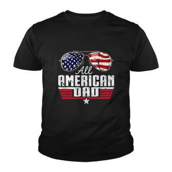 4Th Of July Family Matching All American Dad American Flag Youth T-shirt - Monsterry DE