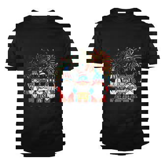 4Th Of July Funny Patriotic Gnomes Usa Pride American Flag Youth T-shirt - Monsterry