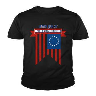 4Th Of July Independence American Flag Youth T-shirt - Monsterry