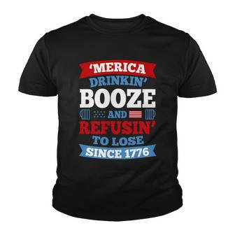 4Th Of July Merica Drinkin Booze 1776 Usa Youth T-shirt - Monsterry DE