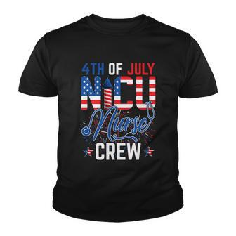 4Th Of July Nicu Nurse Crew American Flag Independence Day Gift Youth T-shirt - Monsterry
