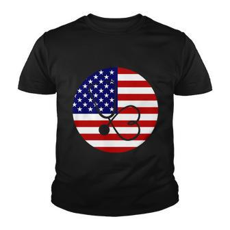 4Th Of July Nurse Independence Day Design Gift American Flag Gift Youth T-shirt - Monsterry UK