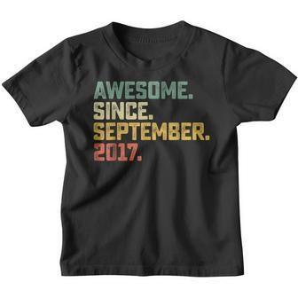 5 Years Old Gifts 5Th Birthday Awesome Since September 2017 V4 Youth T-shirt - Thegiftio UK