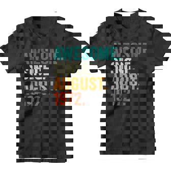 50 Years Old Gifts Awesome Since August 1972 50Th Birthday Youth T-shirt - Thegiftio