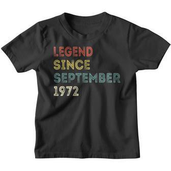 50 Years Old Gifts Legend Since September 1972 50Th Birthday V18 Youth T-shirt - Thegiftio UK