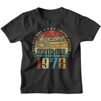 50Th Birthday Gift 50 Year Old Awesome Since September 1972 V7 Youth T-shirt - Thegiftio UK