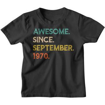 52 Years Old Gift Awesome Since September 1970 52Nd Birthday V2 Youth T-shirt - Thegiftio UK