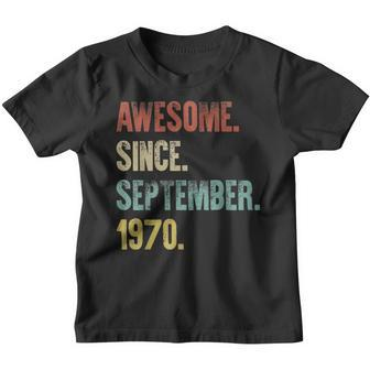 52Th Birthday Gift 52 Year Old Awesome Since September 1970 V17 Youth T-shirt - Thegiftio UK