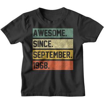 54 Years Old Gift Awesome Since September 1968 54Th Birthday V6 Youth T-shirt - Thegiftio UK