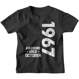 55 Years Old Funny Awesome Since October 1967 55Th Birthday V2 Youth T-shirt - Thegiftio UK