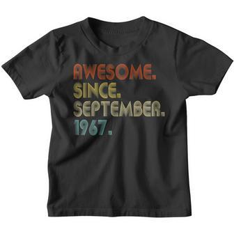 55Th Birthday Gift 55 Year Old Awesome Since September 1967 V13 Youth T-shirt - Thegiftio UK
