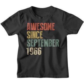 56 Years Old Funny Awesome Since September 1966 56Th V7 Youth T-shirt - Thegiftio UK
