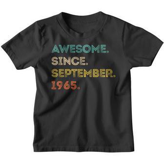 57 Years Old Gift 57Th Birthday Awesome Since September 1965 V2 Youth T-shirt - Thegiftio UK