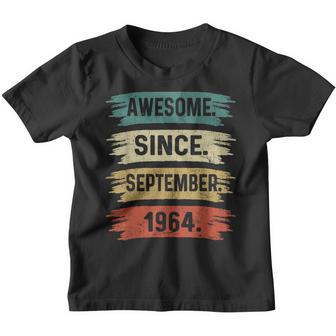 58 Years Old Funny Awesome Since September 1964 58Th V2 Youth T-shirt - Thegiftio UK